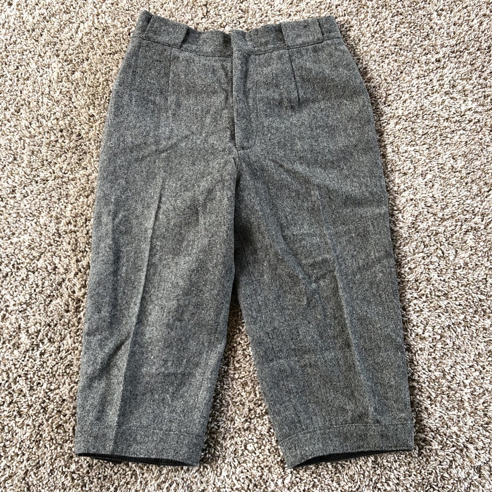 Vintage Woolrich Wool Knickers Mens (30x18) Gray Tweed Hunting Breeches USA Made